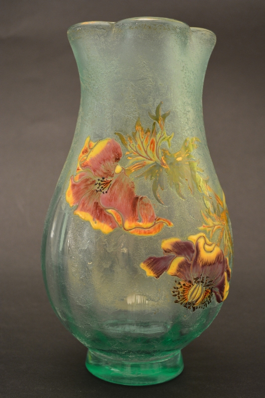 vaso in cristallo verde_produzione artistica galle